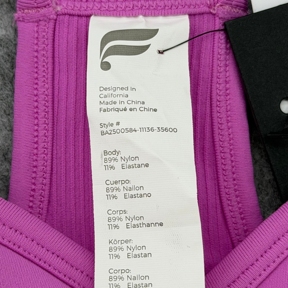 Fabletics Pink Racerback Sports Bra Adjustable Straps Small BA2500584-11136 - Picture 2 of 6